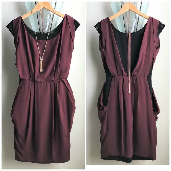 FENDI Dresses & Skirts - Authentic Fendi Silk Burgundy Layered Dress